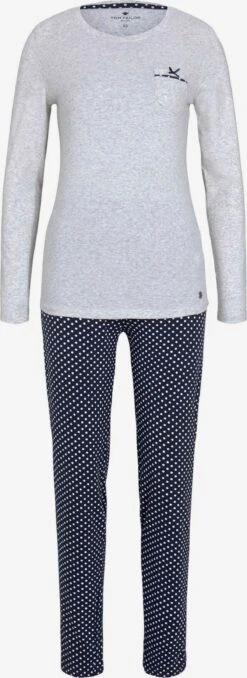 Tom Tailor Nattøj Pyjamas Kvinder Marin / Grå-meleret