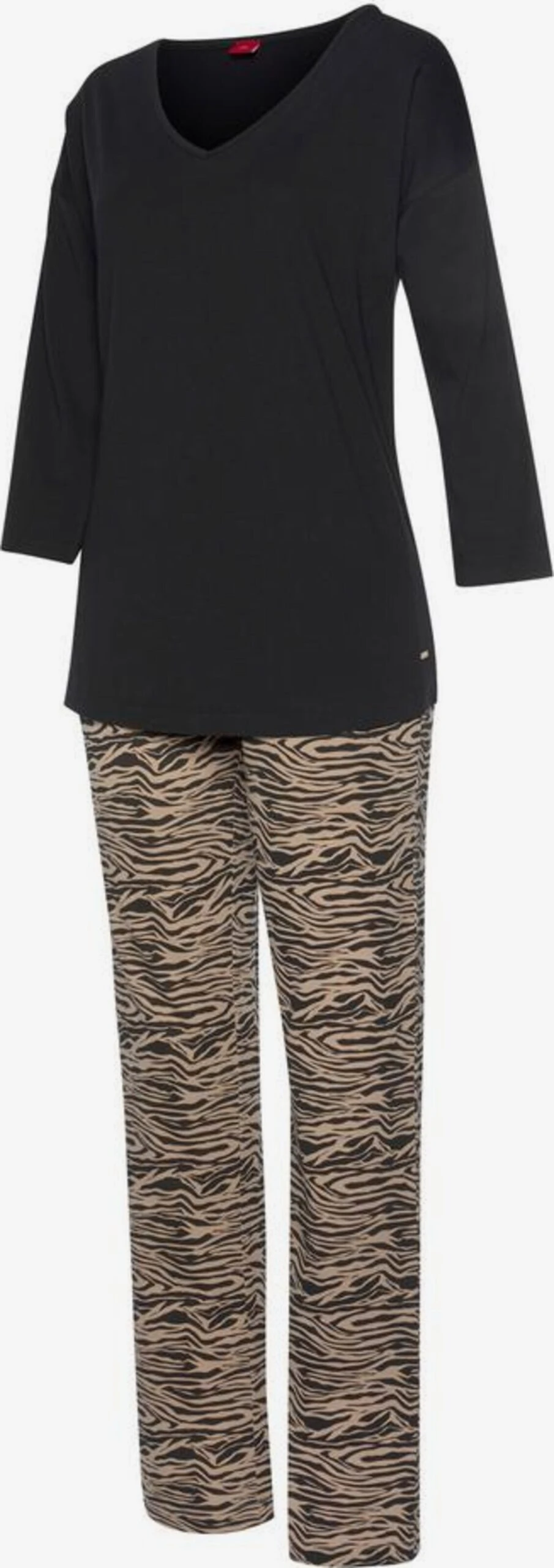 S.Oliver Nattøj Pyjamas Kvinder Beige / Sort 5 S.Oliver Nattøj Pyjamas Kvinder Beige / Sort - Billede 3