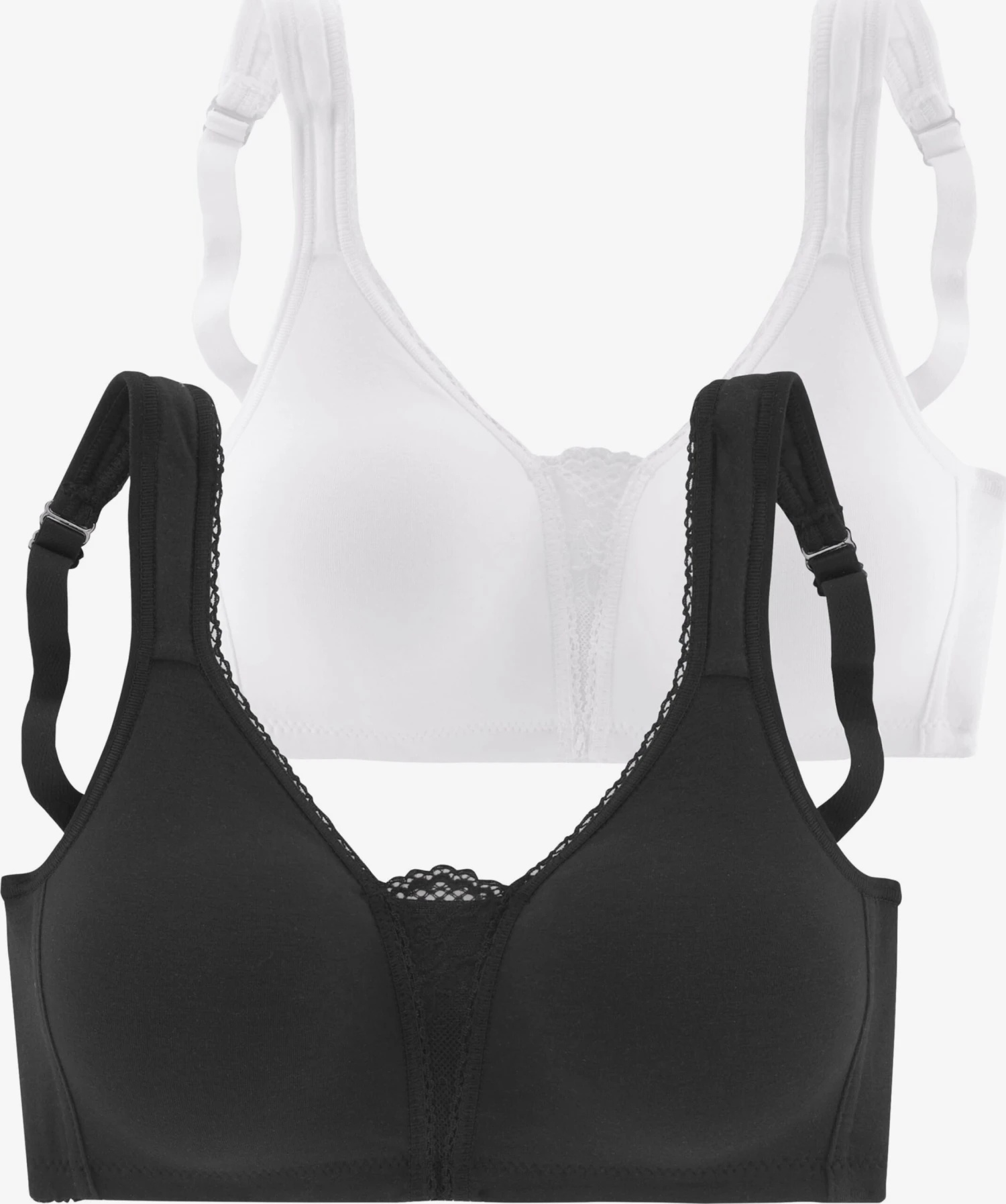 BHer Uden Bøjle BH Kvinder Sort / Hvid 3 BHer Uden Bøjle BH Kvinder Sort / Hvid