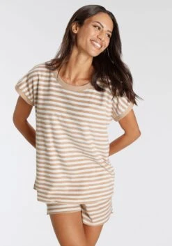 Pyjamas Shorty Kvinder Nude / Hvid -s.Oliver Butik 29acd70dbde983ef1672aebeac60cbc9