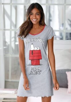 Peanuts Natskjorter Natskjorte Snoopy Kvinder Grå-meleret -s.Oliver Butik 2e2029042fccd57f908ec2baa6a887f4