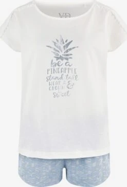Pyjamas Shorty VD Pineapple Kvinder Blå / Hvid