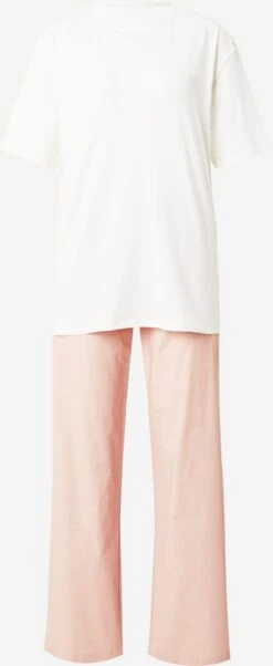 CALVIN KLEIN UNDERWEAR Nattøj Pyjamas Kvinder Pastelorange / Hvid