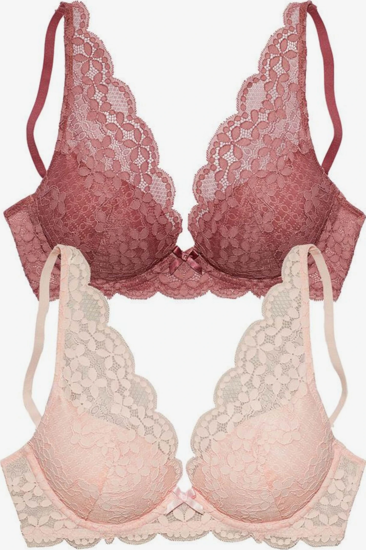 Bøjle-BHer Push-up BH Kvinder Lilla / Pink 3 Bøjle-BHer Push-up BH Kvinder Lilla / Pink