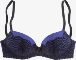 Bøjle-BHer Push-up BH Kvinder Koboltblåt / Sort