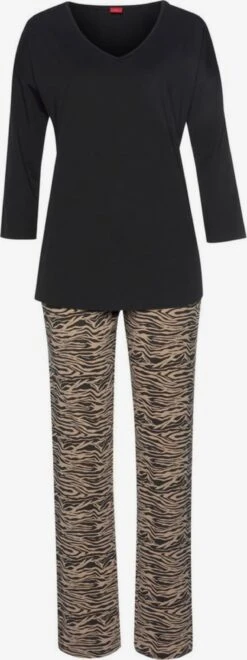 S.Oliver Nattøj Pyjamas Kvinder Beige / Sort