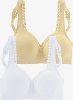 BHer Uden Bøjle Regular BH Kvinder Beige / Hvid