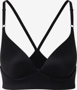 Schiesser T-shirt-BHer Regular BH Lounge Bra Kvinder Sort