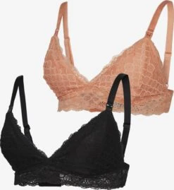 Mamalicious Trekants-BH-er Triangel BH Sidsel Kvinder Fersken / Sort