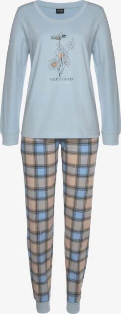 Nattøj Pyjamas Dreams Kvinder Lyseblå / Rubinrød -s.Oliver Butik 78991d0c1248cd7bacf411a204b379d2