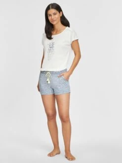 Pyjamas Shorty VD Pineapple Kvinder Blå / Hvid -s.Oliver Butik 8092a0d22bcd6de6b60adfcaa589a8df