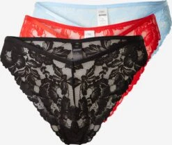 WEEKDAY Trusser Slip Gigi Kvinder Lyseblå / Rød / Sort