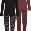 Nattøj Pyjamas Kvinder Bordeaux / Sort -s.Oliver Butik 8c51bdb513a82cec201b262a319281c4