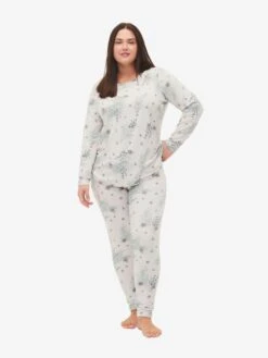Zizzi Nattøj Skinny Pyjamasbukser Mavlis Kvinder Hvid -s.Oliver Butik 96998d9411356ddbe6c0c3c1c563f9d2