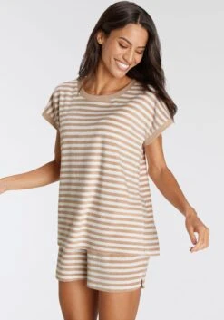 Pyjamas Shorty Kvinder Nude / Hvid -s.Oliver Butik a3884ef4c464edc5b76382f65bef47ab