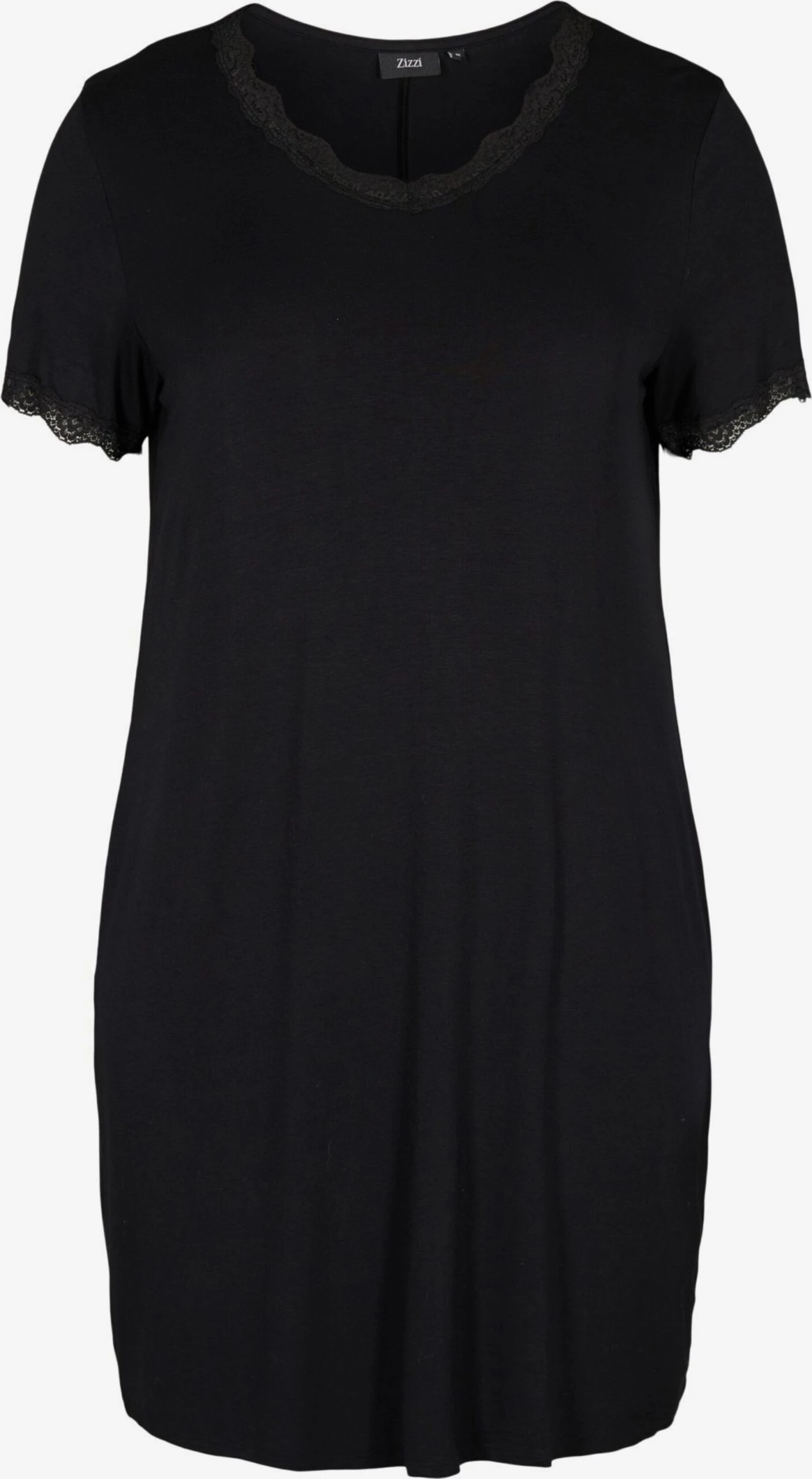 Zizzi Natskjorter Natskjorte Delicate Kvinder Sort 3 Zizzi Natskjorter Natskjorte Delicate Kvinder Sort