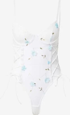 NASTY GAL Blonde Body Suits Body Kvinder Hvid