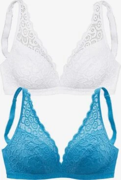 Trekants-BH-er Triangel BH Kvinder Blå / Hvid
