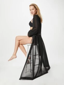 BLUEBELLA Morgenkåber Morgenkåbe Marcella Kvinder Sort -s.Oliver Butik db6040a9068e91b6b91576b43a0ccf87