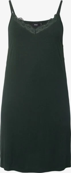 Zizzi Natkjoler Negligée LACE Kvinder Mørkegrøn